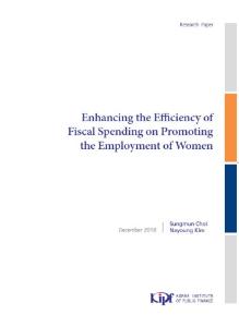 Enhancing the Efficiency of Fiscal Spending on Promoting the Employment of Women